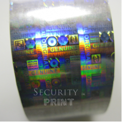 Holographic Security Silver Hot Foil 30mm wide x 120m Long HF2S30-120